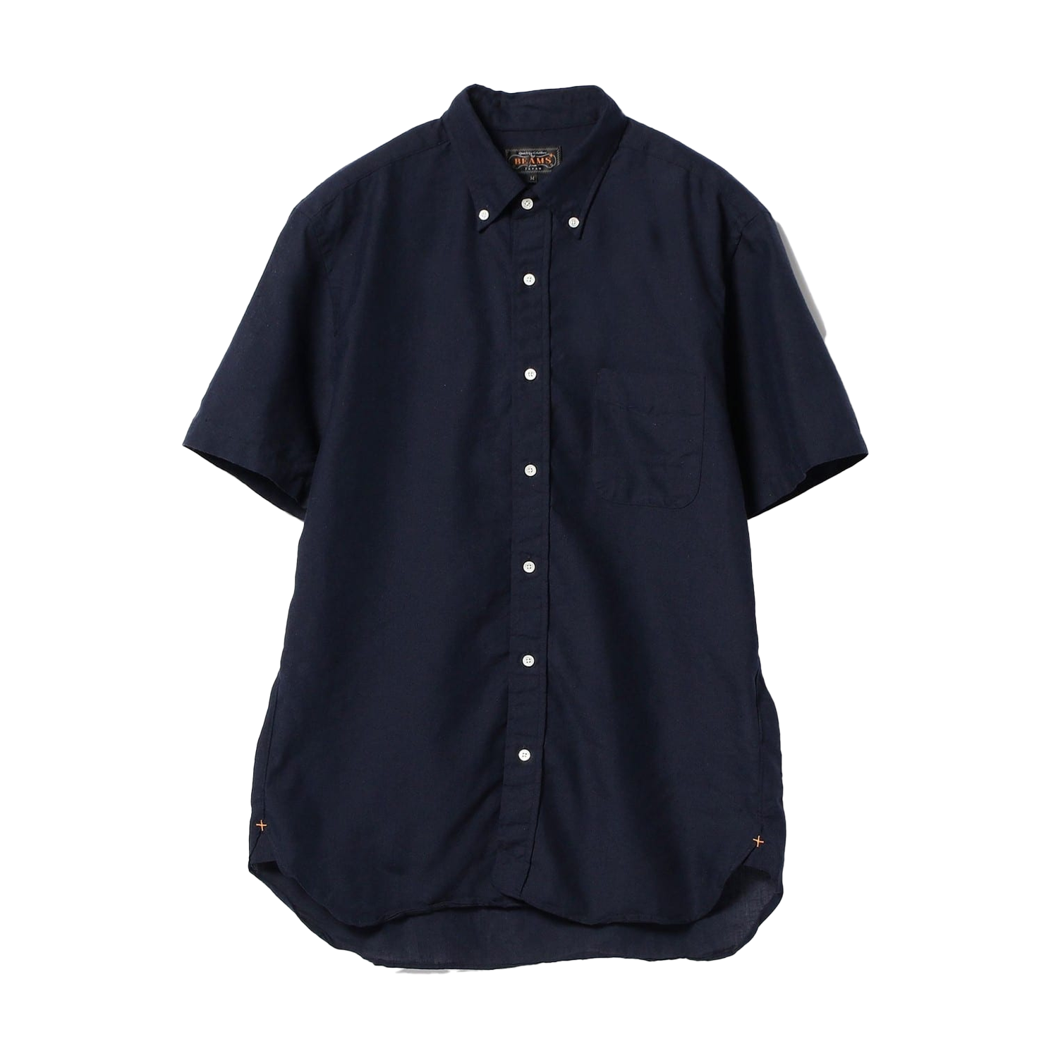 Beams Plus S/S B.D. Oxford Coolmax Linen - Navy – Stomping Ground