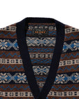Button Knit Fair Isle Vest