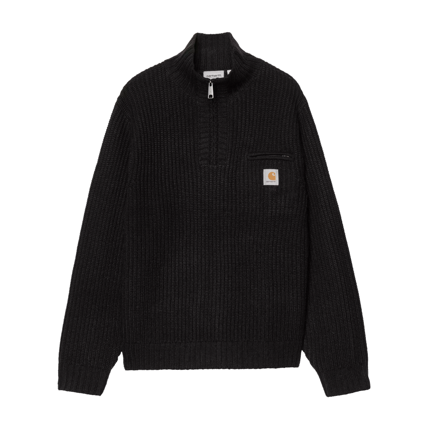 mi Carhartt WIP Detroit Half Zip Sweater - Black – Stomping Ground