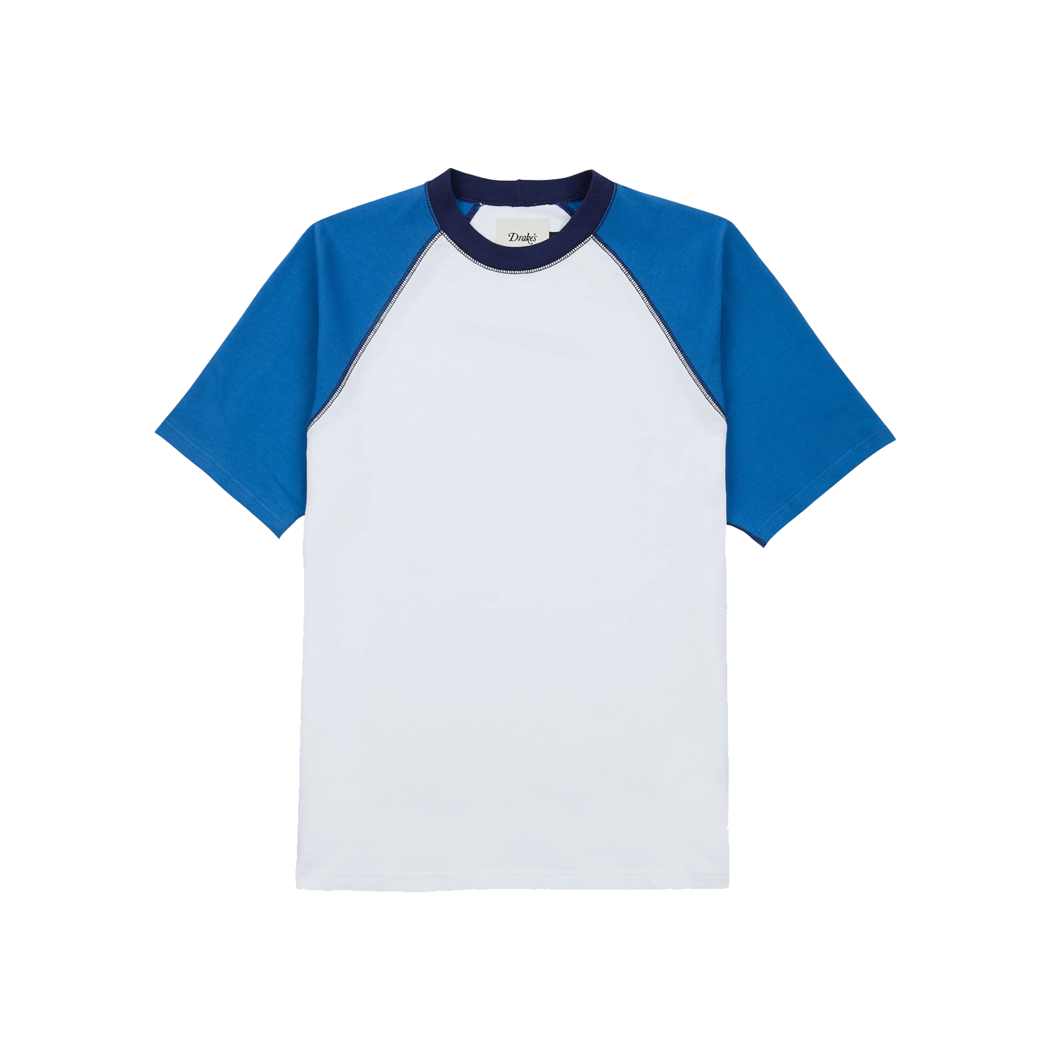 Drake's Two Tone Raglan Tee - White / Blue – Stomping Ground