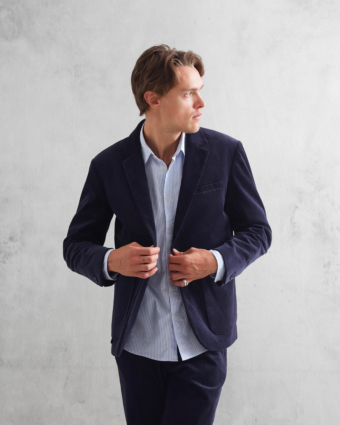 Navy 2025 corduroy blazer