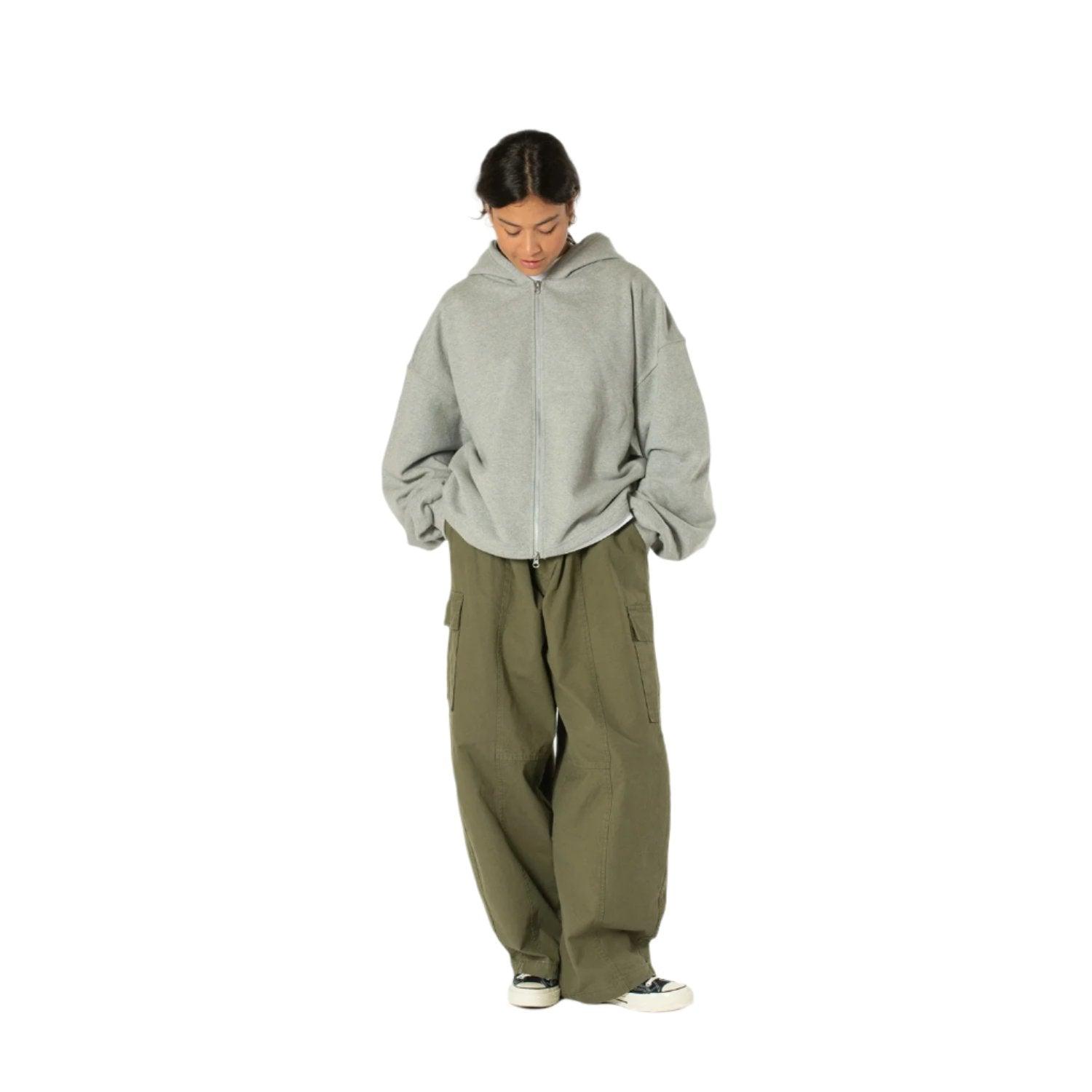 Estudio Niksen Boxy Zip Up Hoodie - Grey – Stomping Ground