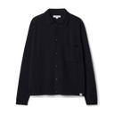 Merino Wool-Cashmere-Silk Long Sleeve Shirt - Deep Black