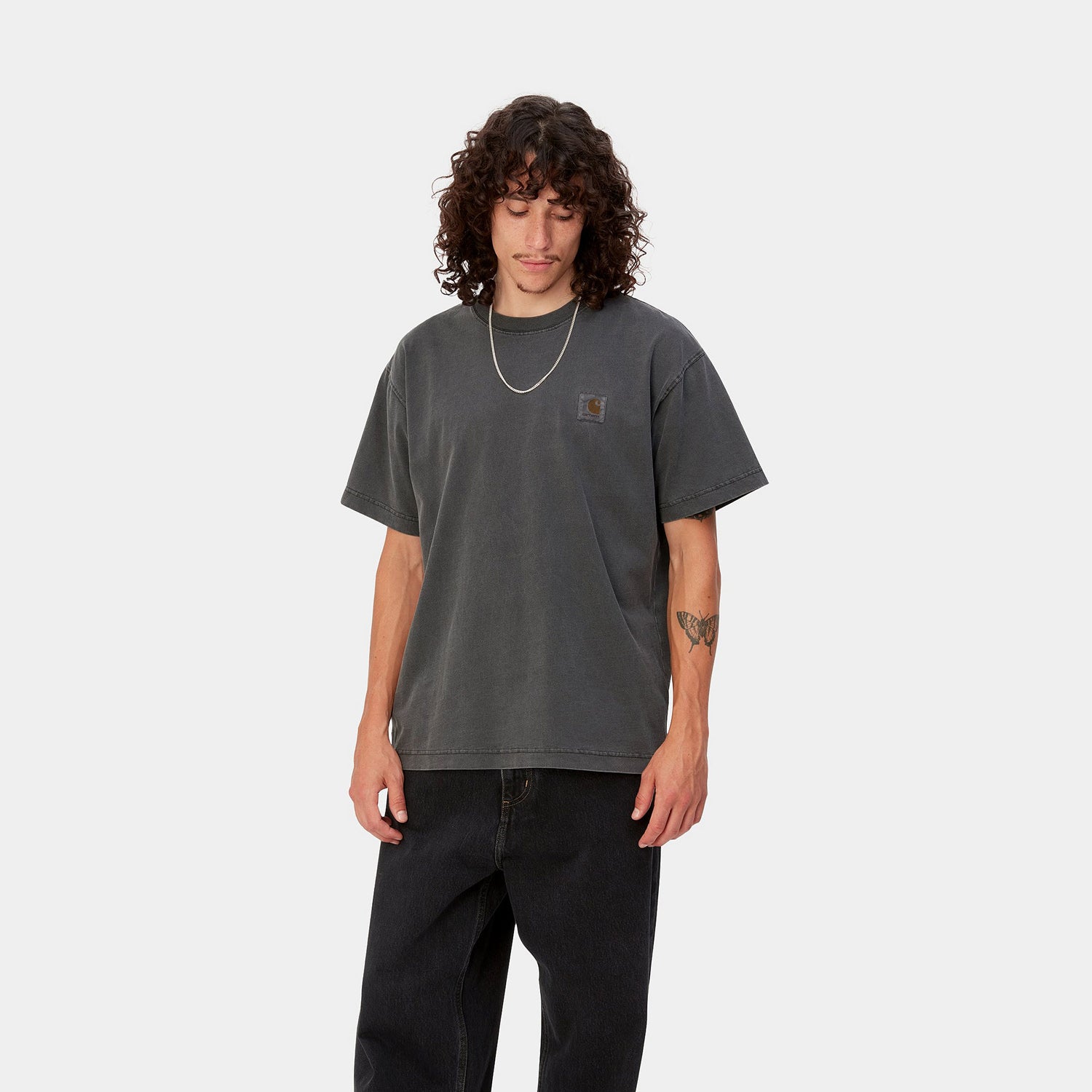 Carhartt WIP S/S Nelson T-Shirt - Charcoal Garment Dyed