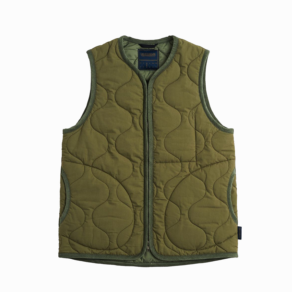 Lavenham Zip Thornman gilet - Dry Waxed Army – Stomping Ground