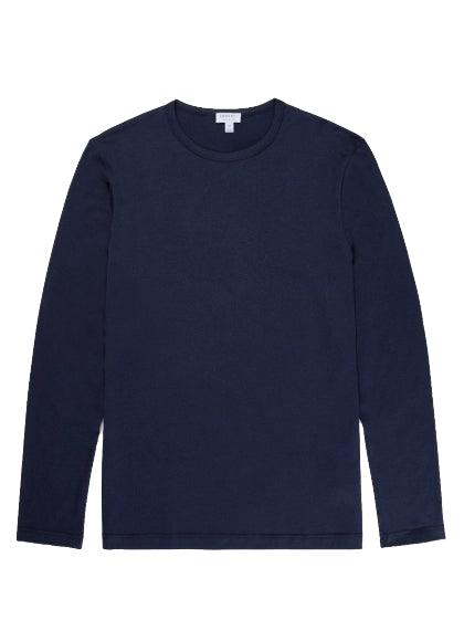 Sunspel Longsleeve T shirt navy Stomping Ground