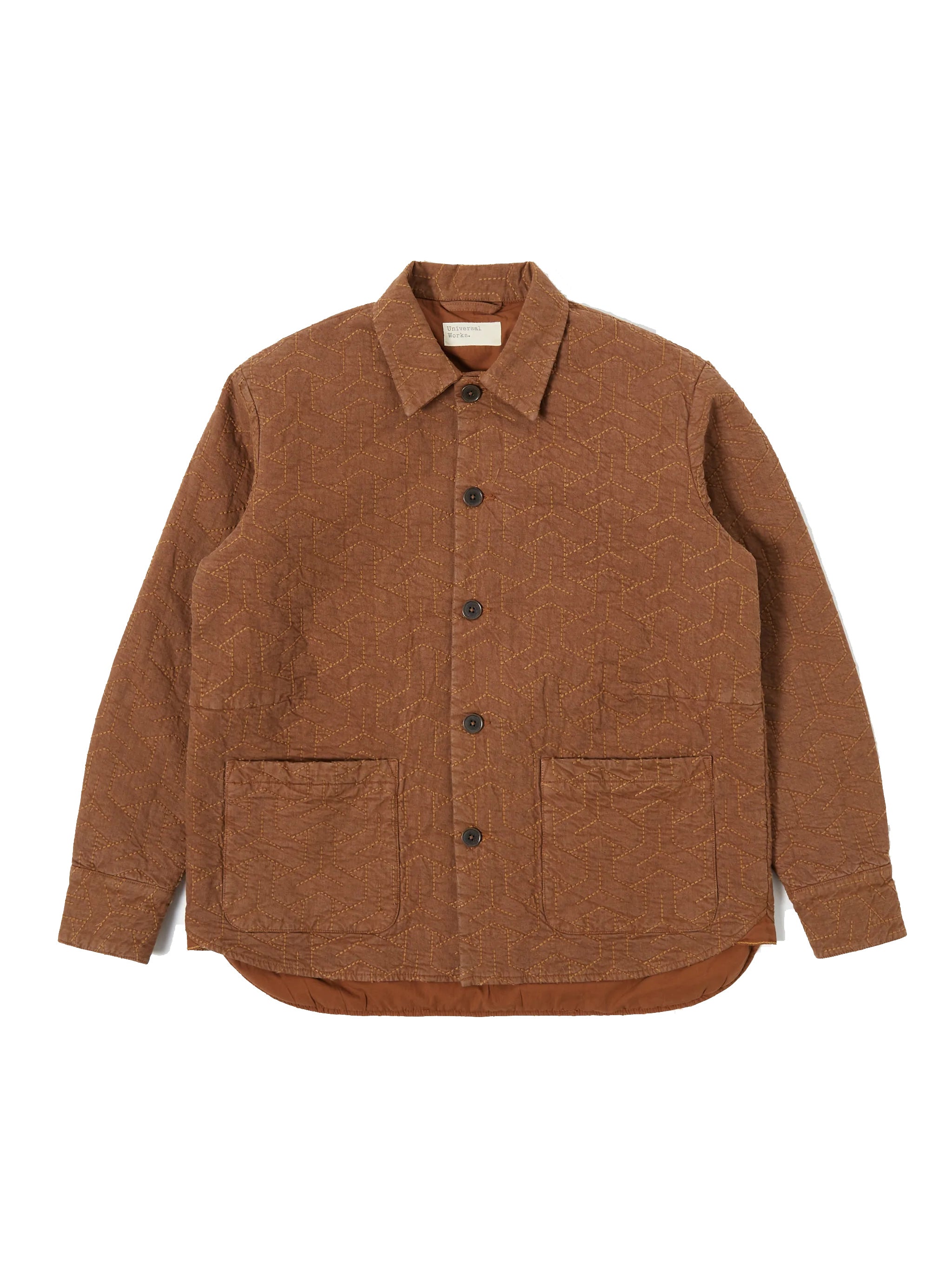 Universal Works Travail Quilted Shirt - Brown – Stomping Ground