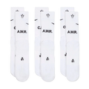 Nocta Crew Socks 3 Pack - White / Black