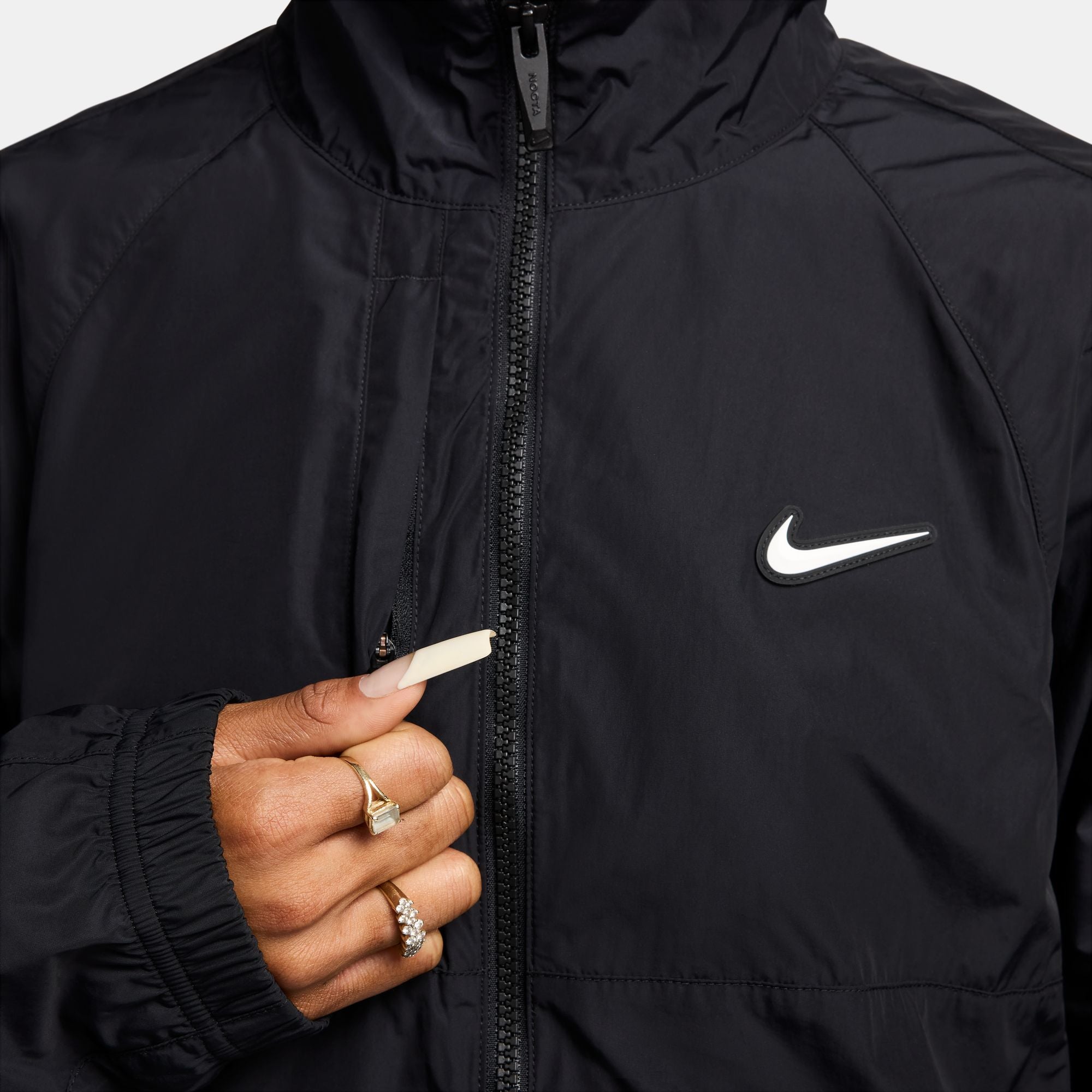 Nike Nocta Northstar Nylon Track Jacket - Black/Black/White