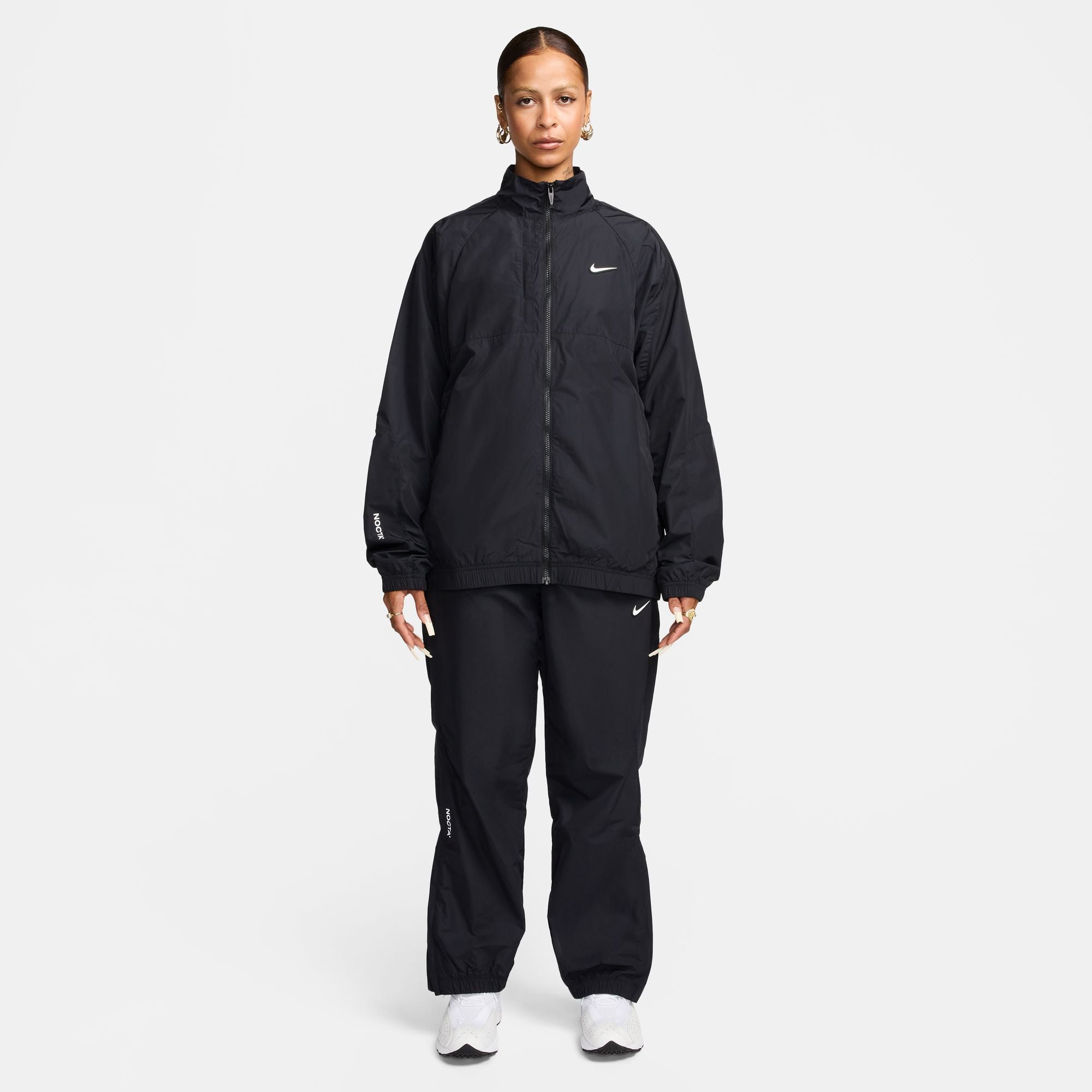 Nike Nocta Northstar Nylon Track Jacket - Black/Black/White