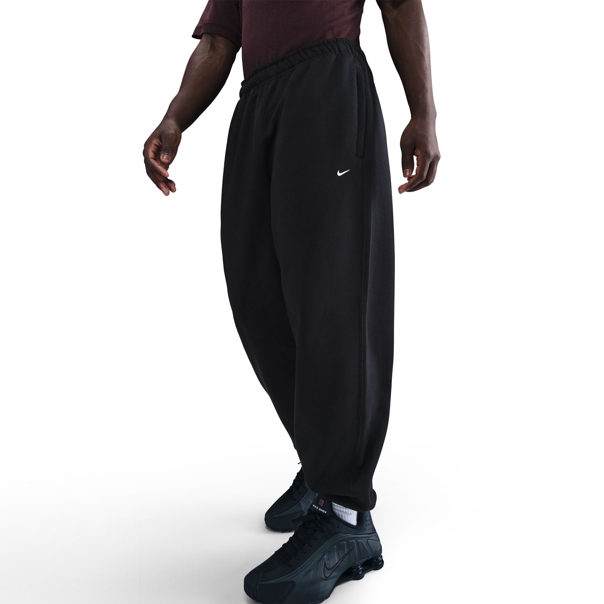 Nike Solo Swoosh Cuffed Fleece Pants - Black HV1088 - 010
