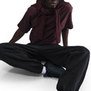 Nike Solo Swoosh Cuffed Fleece Pants - BLACK/BLACK/WHITE