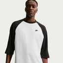 Nike 3/4-Sleeve Raglan Top - Black/ White / Black