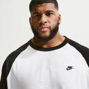 Nike 3/4-Sleeve Raglan Top - Black/ White / Black