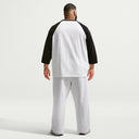 Nike 3/4-Sleeve Raglan Top - Black/ White / Black
