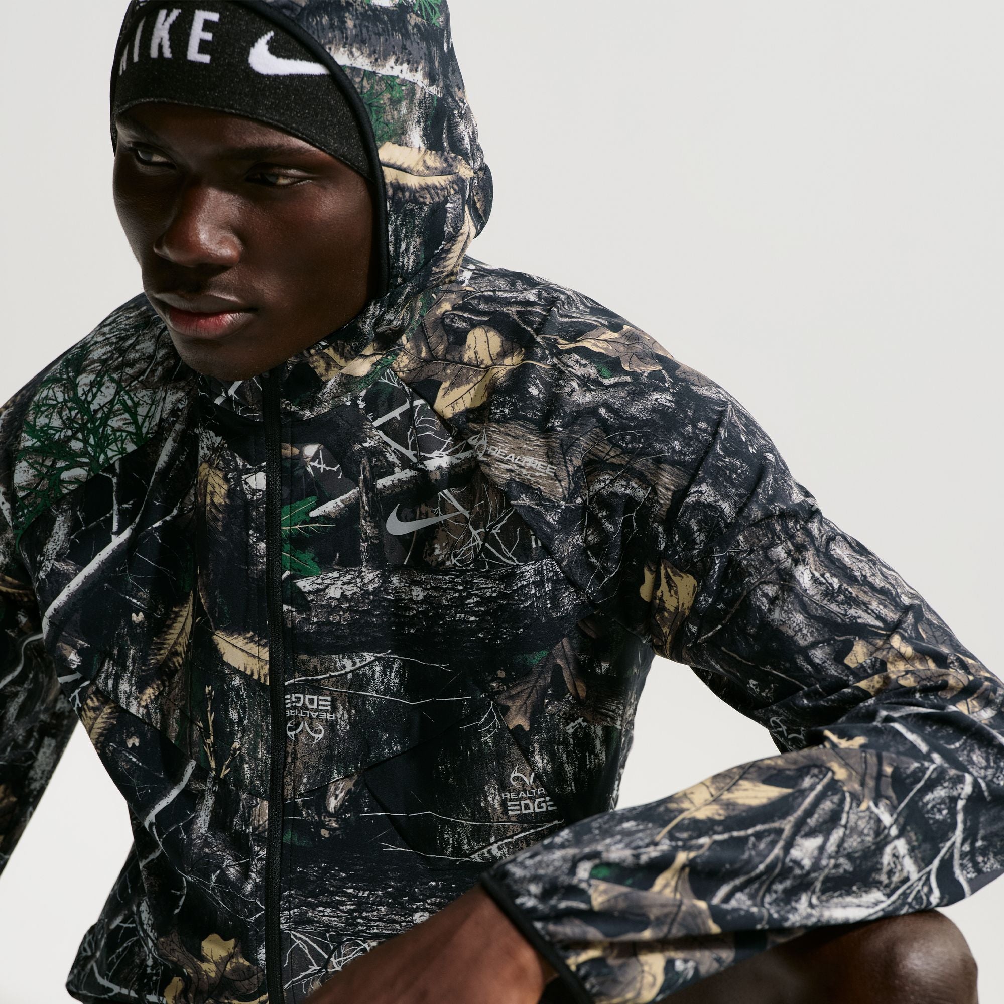 Nike Stride Realtree Running Jacket - Anthracite / Black