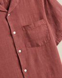 Linen Camp Collar - Bordeaux