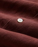 Linen Camp Collar - Bordeaux