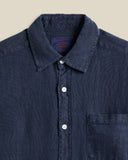 Long Sleeve Linen - Navy