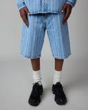 Rylan Stripe Short - Stone Bleach