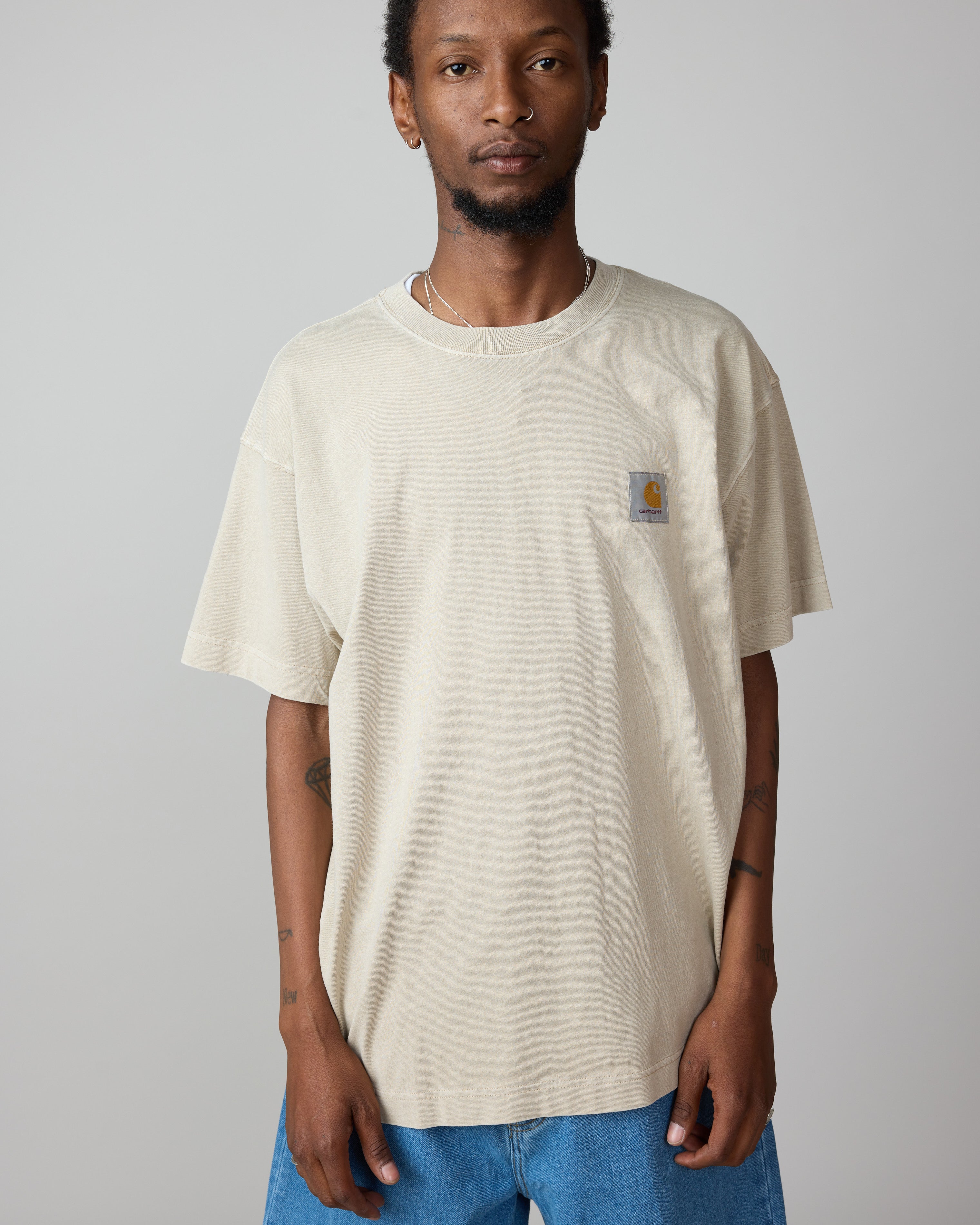 Carhartt WIP S/S Nelson T-Shirt -Fleur de Sel Garment Dyed