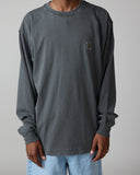 L/S Nelson T-shirt - Graphite garment dyed