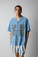 Ronen S/S Shirt - EMB20 - Light Indigo