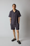Cuba Waffle Shirt - Nearly Black
