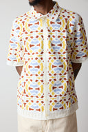 Dorset Shirt - Geo Tile Crochet - Ecru/Multi