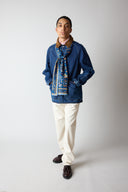 Three Pocket Denim Chore Coat - Stone Wash