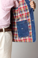 Three Pocket Denim Chore Coat - Stone Wash