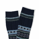 Snow Links Jacquard Crew - Navy