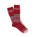 Snow Links Jacquard Crew - Red