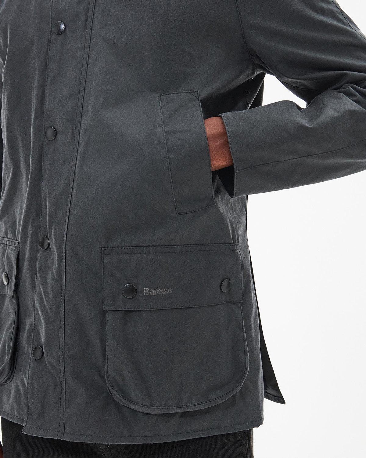 Barbour Ashby Wax Jacket - Grey Classic – Stomping Ground