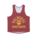 Academy Cropped Tank Top - Burgundy