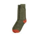 Barbour Houghton Socks - Olive / Burnt Orange