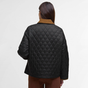 Women's Barbour Icons Cropped Liddesdale Quilted Jacket - Black