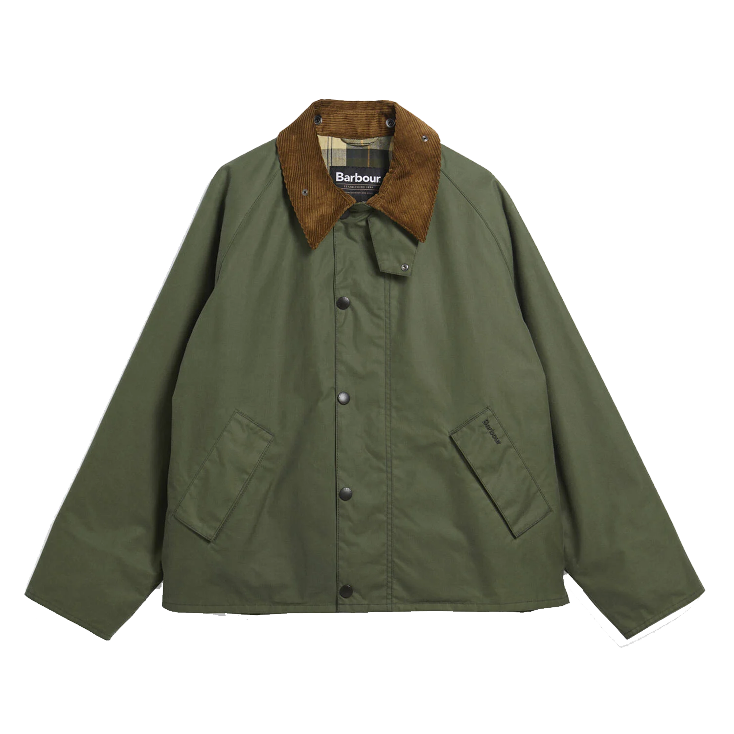 Barbour OS Transport Wax Jacket - Light Moss – Stomping Ground
