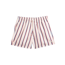 Fine Stripe Swim Trunk - Red & Blue