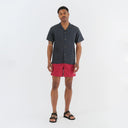 Solid Sangria Swim Trunk