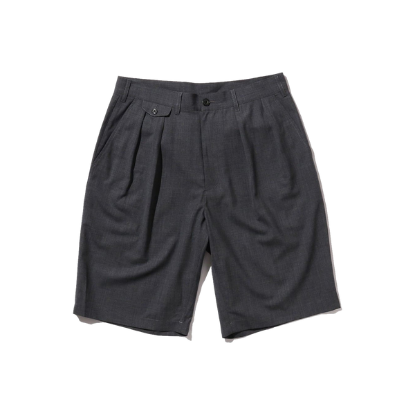 Beams Plus 2 Pleats Shorts Wool Tropical - Charcoal – Stomping Ground