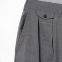 2 Pleats Tapered Wool Tropical - Grey