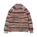Aran Cardigan Patchwork - Kasuri Red