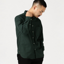Button Down Colour Oxford - Green