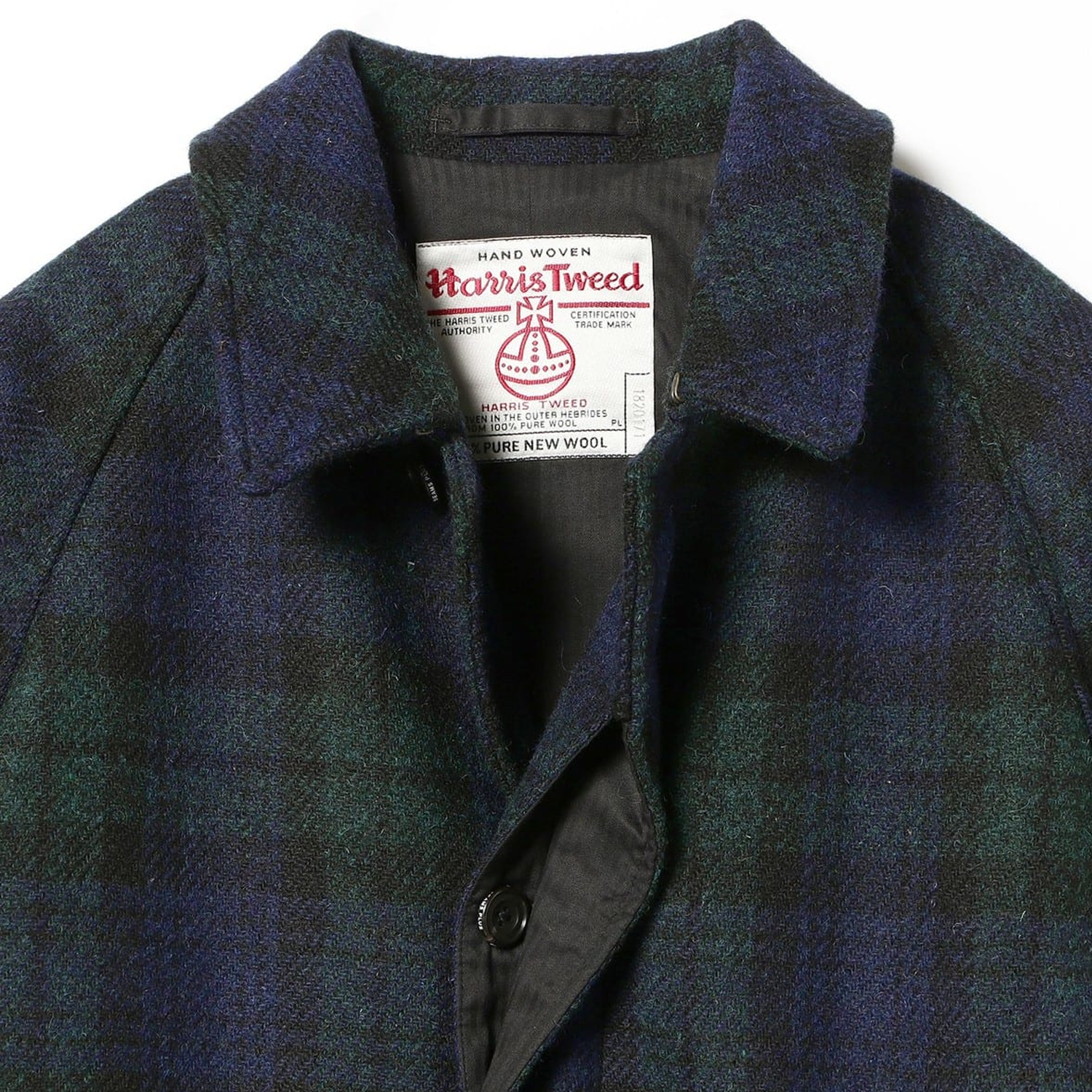 Beams Plus Bal Collar Coat Harris Tweed - Black Watch – Stomping