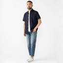 S/S B.D. Oxford Coolmax Linen - Navy