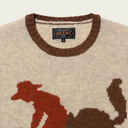 Intarsia Knit Crewneck - Beige