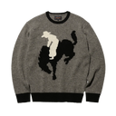 Intarsia Knit Crewneck - Grey