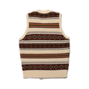 Fair Isle Knit Vest - Beige