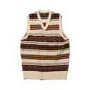 Fair Isle Knit Vest - Beige